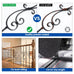 Muzata 5 Pack 44" S Scroll Hollow Iron Balusters WT03
