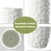 LuxenHome 22" H Concrete Tall Planter with Drainage Hole and Rubber Plug