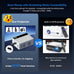 TMY Native 1080P Mini Portable Projector, 2-way Bluetooth, with 80in Screen