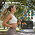Smart Ring for Women Men, Sleep Tracker, 12 Sports Modes, Size 14 Black
