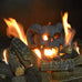 Stanbroil Fire Pit Skull Gas Log for Fireplace Halloween Decor