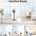 DREO Pedestal Fan for Bedroom, 100ft Airflow, Quiet DC Motor Standing Fan