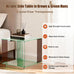 Acrylic End Table Square: 2-Tier Nightstand Desk Clear Green Brown
