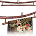 Smoked Bamboo Tapestry Holder – Rug Wall Hanger, Tapestry Wall Hanger, Obi Textile Hanger | Zen Pagoda Design | Fits 19”, 23”, 30”, 36” | Handmade Japanese Ikat & Kimono Display (fits 19 inch)