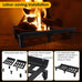 Fireplace Grate 20 Inch with Back Plate, Wood Stove Log Holder