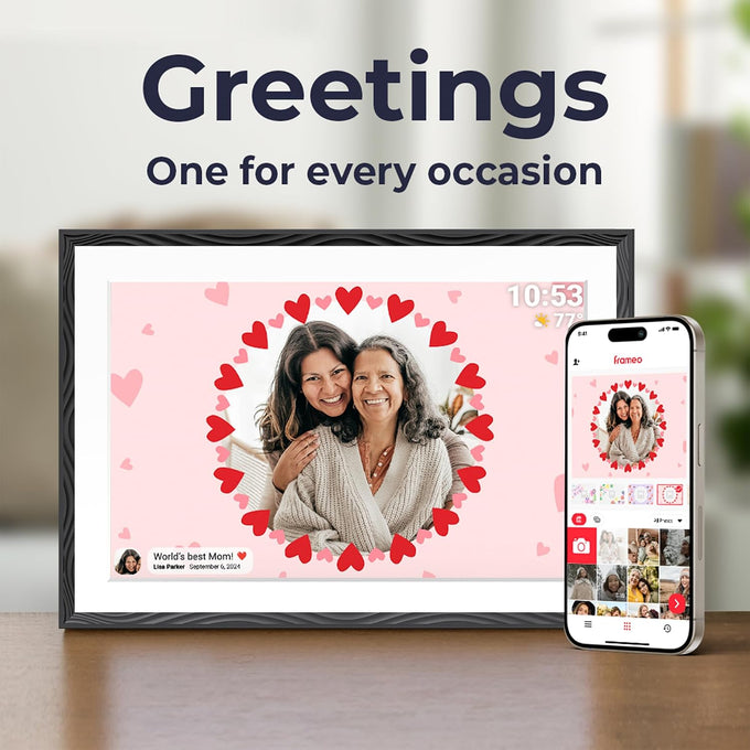 Frameo Digital Picture Frame, 10.1'' Frameo Digital Photo Frame WiFi, 32GB