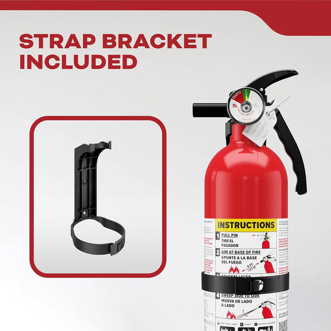 Kidde Fire Extinguisher for Home, 1-A:10-B:C, Dry Chemical Extinguisher, Red, Mounting Bracket Included, 4 Pack