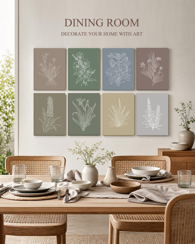 VIYYIEA Art Acoustic Wall Panel, Boho Botanical Sound Absorbing Panels