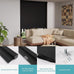 MYshade Cordless Blackout Roller Shades for Windows with Valance, Thermal Insulated UV Blocking Fabric, Cordless Window Blinds for Bedroom & Living Room, Easy Install, 24" W x 72" H, Black
