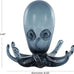 Deco 79 Glass Octopus Decorative Sculpture Cute Ombre Home Decor Statue with Curved Tentacles, Accent Figurine 9" x 9" x 8", Dark Blue