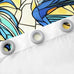 Western Dragon Kids Blackout Curtains,Glass Dragon Flying Wing Trippy Window Drapes for Boys Girls,Geometric Patchwork Abstract Blue Unique Window Treatments Grommet Top 2 Panel Set,52Wx96L inch