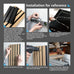 Art3d 2-Pack Fluted Acoustic Wood Slat Wall Panel, 47.2 x 23.6 Inch, Walnut