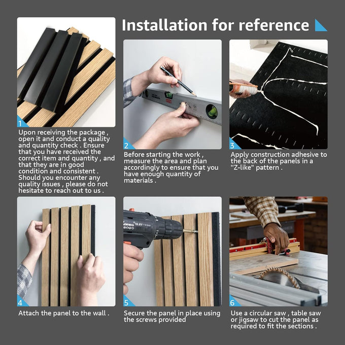 Art3d 2-Pack Fluted Acoustic Wood Slat Wall Panel, 47.2 x 23.6 Inch, Walnut