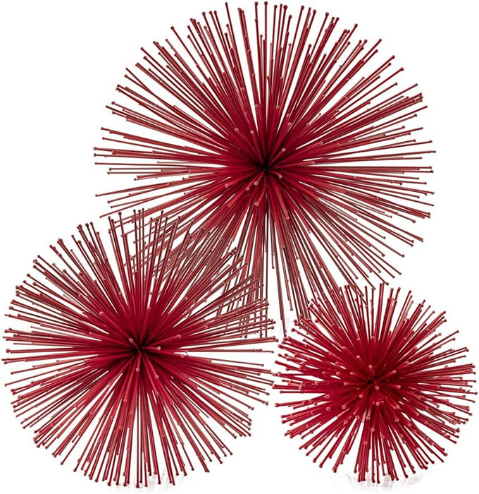 Modern Day Accents 5250 Erizo Spiked Large Red Sphere, 10" D