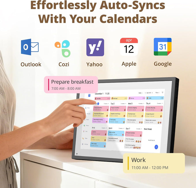 Dragon Touch 10.1 inch Digital Calendar Chore Chart Digital Picture Frame