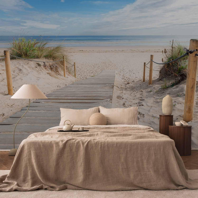 artgeist - Peel and Stick Wallpaper, Decor for Bedroom Beach Sea 154x110 in