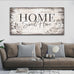 arteWOODS Home Sweet Home Wall Art Sign Large Dark Brown Farmhouse Wall Sign for Living Room Decoration Wooden Board Design Canvas Prints Modern Rustic Artwork Leaf Pictures Wall Decor 20" x 40"