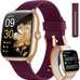Smart Watch for Women Men Android & iPhone [40mm 3 Bands, Light Khaki]