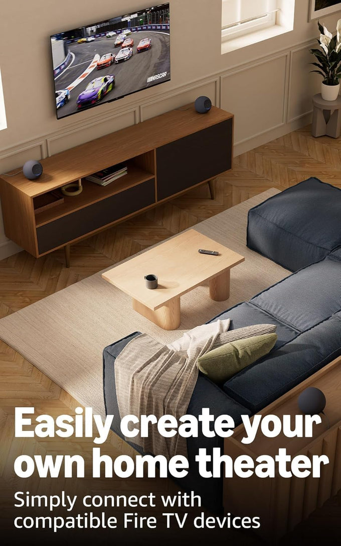 Amazon Echo Studio (newest model), Immersive spatial audio and Dolby Atmos, Designed for Alexa+, Glacier White
