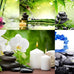 wall26 Peel and Stick Wallpapaer - Zen and Spa Theme Images Collage | Removable Large Wall Mural Creative Wall Decal - 66x96 inches