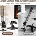 AMAGABELI Garden & Home 5 Pcs Fireplace Tools Brass Handles Wrought Iron Set Holder Indoor Outdoor Fireset Fire Pit Stand Rustic Tongs Shovel Brush Chimney Poker Wood Stove Hearth Accessories Kit