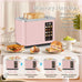SEEDEEM Touchscreen Toaster 2 Slice, Stainless Steel, 6 Shade, 900W, Pink