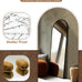 Delma Arched Full Length Mirror with Stand, Black Floor Mirror