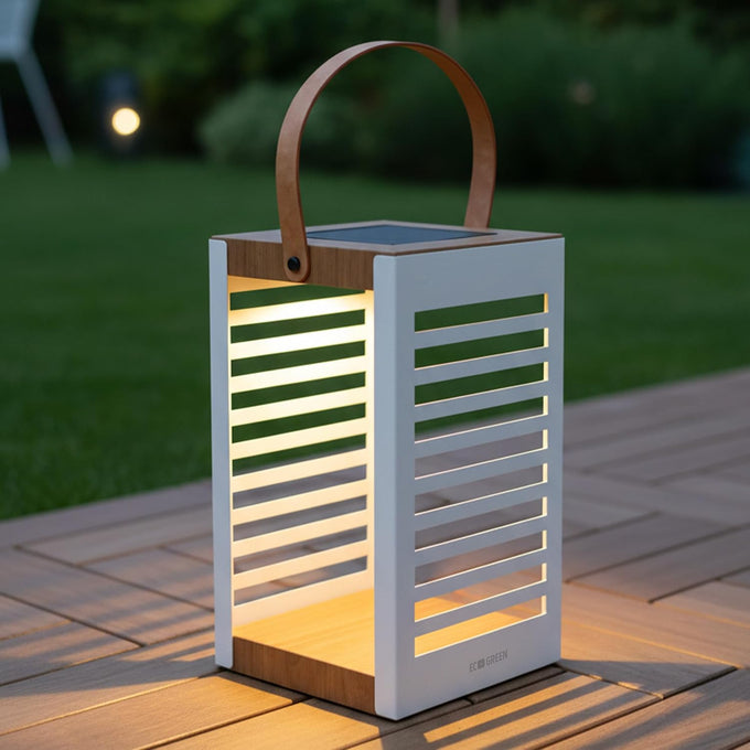 EcoGreen Solar Floor Lamp, Solar Lanterns Outdoor Waterproof for Yard