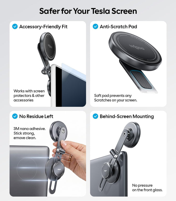 Wigoo for Tesla Model 3/Y/YL/X/S Phone Mount, OEM-Style, Strongest Magnet