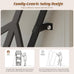 HavenlyYouth Leaf Design Console Table for Entryway, 3-Tier Storage, 30mm Thick Rustic Brown Industrial Metal Frame, Easy-to-Assemble Narrow Accent Table, Space-Saving for Hallway, Entrance, Foyer
