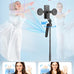 Vlogging Kit for iPhone/Android, 63”Auto Face Tracking Tripod for iPhone with Light, Wireless Microphones, Scrolling Remote Control for TikTok, Content Creator Kit for YouTube Starter