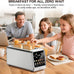 Keenstone 4 Slice Touch Screen Toasters with Wide Slot, Stainless Steel