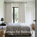 AUSSPVOCT Pinch Pleated 90 Inch Linen Curtains 100% Blackout for Bedroom
