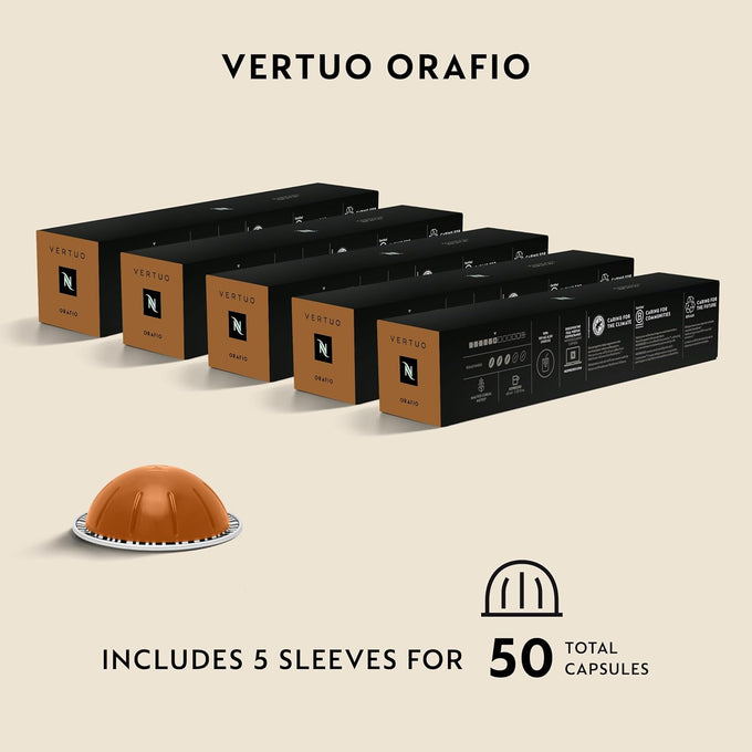 Nespresso Vertuo, Orafio, Medium Roast, 50-Count Espresso Pods