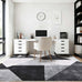 Yinhua Modern Geometric Area Rugs 5x7 Grey Black Rugs for Living Room Washable Rug Non Slip Low Pile, Large Soft Bedroom Rug Non Shedding, Modern Simplicity Carpet for Home Office, Dining Room