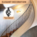 16 Pack Iron Balusters for Staircase Interior W/ 32 Pack Baluster Shoes, 1/2" x 44" Wrought Iron Baluster Stair Balusters,Hollow Metal Balusters Stair Spindles for Staircase Decks Balusters Indoor