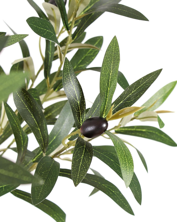 FLOWORLD 6FT Olive Trees Artificial Indoor, Tall Fake Olive Tree (72in) with Realistic Leaves and Olives, Sturdy Weighted Base,Large Faux Plants for Home Office, Living Room, Outdoor