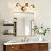 Redluck 3-Light Vintage Bathroom Light Fixtures, Vanity Lights Brass Gold