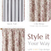 jinchan Floral Linen Blackout Curtains for Bedroom 90 Inches Long