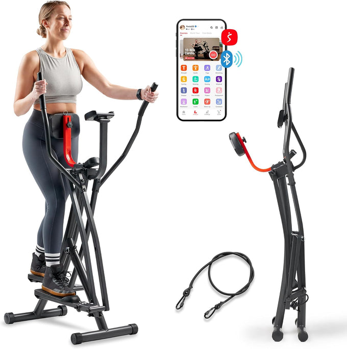 Sunny Health & Fitness Smart Air Walker Elliptical Glider Exercise Machine