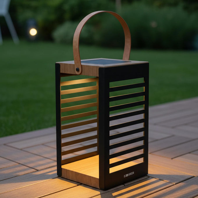 EcoGreen Solar Floor Lamp, Solar Lanterns Outdoor Waterproof for Yard