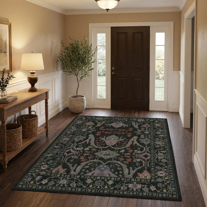 8x10 Rugs for Living Room Washable Green Area Rug Rugs for Bedroom