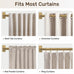 Curtain Rod 2 pack 32-90", Heavy Duty Curtain Rods, Brushed Gold