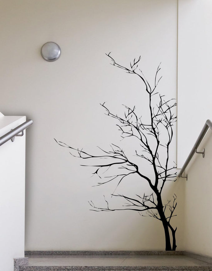 Stickerbrand© Nature Vinyl Wall Art Bare Tree Branch Wall Decal Sticker - Black, 72" x 42", Right to Left. Easy to Apply & Removable.