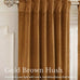 NICETOWN Gold Brown Velvet Curtains for Living Room, 2 Panels, W52 x L144