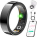 Smart Ring for Women Men, Health Tracker, Fitness Ring (Black, 9#)
