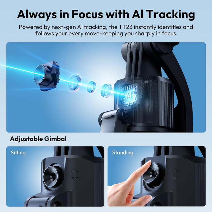 ULANZI TT23M 64" Auto Tracking Tripod w Magnetic for iPhone/Android