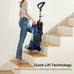 Eureka Lightweight Powerful Upright Vacuum Cleaner for Carpet and Hard Floor, PowerSpeed, New Model,Blue,black/New Model