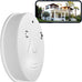 Wireless Security Camera 1080P Indoor with Smoke Detector, WiFi Smart Camera Dome Surveillance System with Night Vision,Motion Detection, for Home and pet