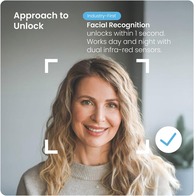 Lockly Visage Zeno Series Smart Lock with Facial Recognition, Fingerprint